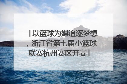 以篮球为媒追逐梦想，浙江省第七届小篮球联赛杭州赛区开赛