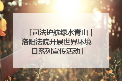 司法护航绿水青山｜洛阳法院开展世界环境日系列宣传活动