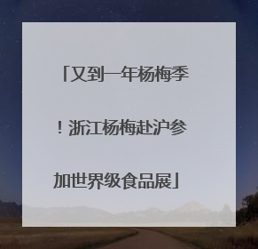 又到一年杨梅季！浙江杨梅赴沪参加世界级食品展
