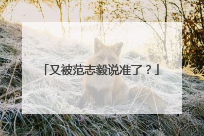 又被范志毅说准了？