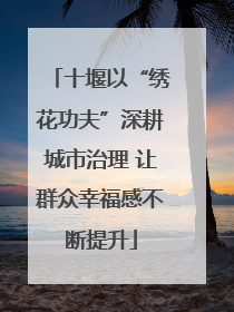 十堰以“绣花功夫”深耕城市治理 让群众幸福感不断提升