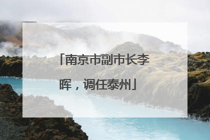 南京市副市长李晖，调任泰州