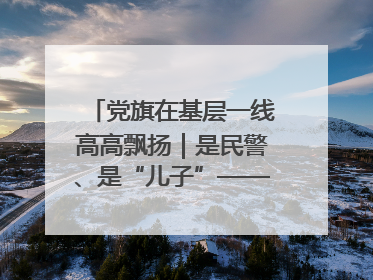 党旗在基层一线高高飘扬｜是民警、是“儿子”——申飞飞在太行山中的一线坚守