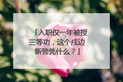 入职仅一年被授三等功，这个戍边新警凭什么？