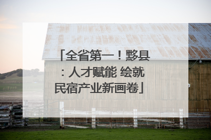 全省第一！黟县：人才赋能 绘就民宿产业新画卷