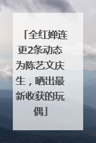 全红婵连更2条动态为陈艺文庆生，晒出最新收获的玩偶