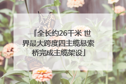 全长约26千米 世界最大跨度四主缆悬索桥完成主缆架设