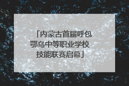 内蒙古首届呼包鄂乌中等职业学校技能联赛启幕