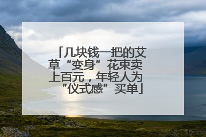 几块钱一把的艾草“变身”花束卖上百元，年轻人为“仪式感”买单