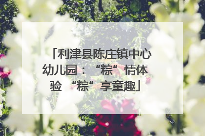 利津县陈庄镇中心幼儿园：“粽”情体验 “粽”享童趣