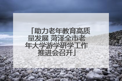 助力老年教育高质量发展 菏泽全市老年大学游学研学工作推进会召开