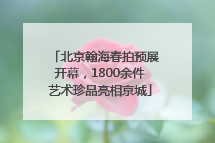 北京翰海春拍预展开幕，1800余件艺术珍品亮相京城