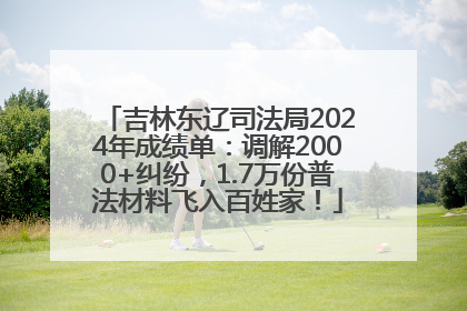 吉林东辽司法局2024年成绩单：调解2000+纠纷，1.7万份普法材料飞入百姓家！