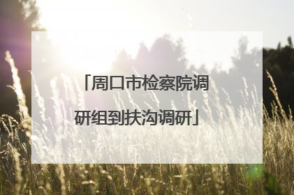 周口市检察院调研组到扶沟调研