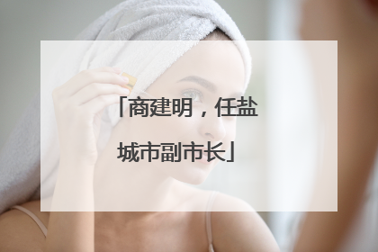 商建明，任盐城市副市长
