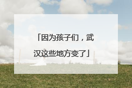 因为孩子们，武汉这些地方变了