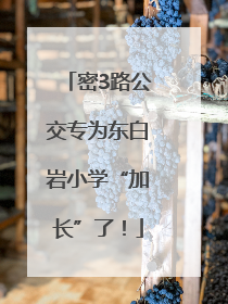 密3路公交专为东白岩小学“加长”了！