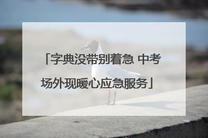 字典没带别着急 中考场外现暖心应急服务