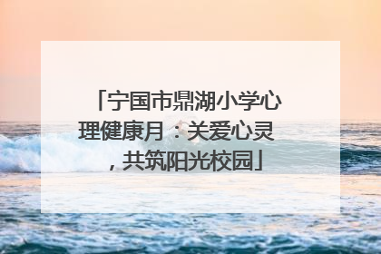 宁国市鼎湖小学心理健康月：关爱心灵，共筑阳光校园