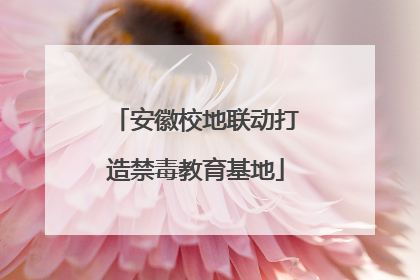 安徽校地联动打造禁毒教育基地