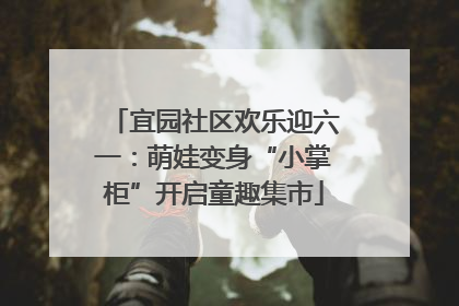 宜园社区欢乐迎六一：萌娃变身“小掌柜”开启童趣集市