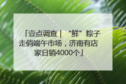 壹点调查｜“鲜”粽子走俏端午市场，济南有店家日销4000个