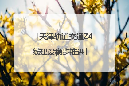 天津轨道交通Z4线建设稳步推进