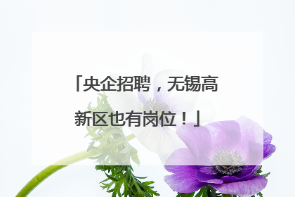 央企招聘，无锡高新区也有岗位！