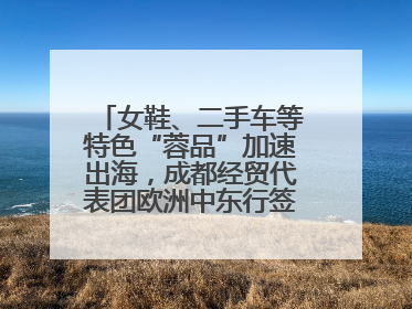 女鞋、二手车等特色“蓉品”加速出海，成都经贸代表团欧洲中东行签单逾3.7亿元