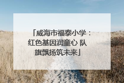 威海市福泰小学：红色基因润童心 队旗飘扬筑未来
