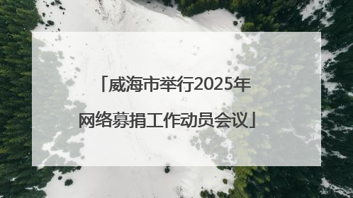 威海市举行2025年网络募捐工作动员会议