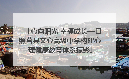 心向阳光 幸福成长—日照莒县文心高级中学构建心理健康教育体系掠影