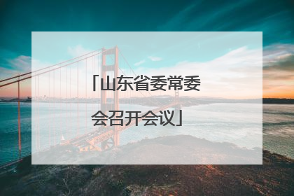 山东省委常委会召开会议