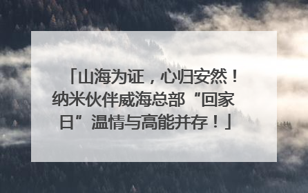 山海为证，心归安然！纳米伙伴威海总部“回家日”温情与高能并存！