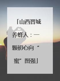 山西晋城养蜂人：一颗初心向“蜜”图强
