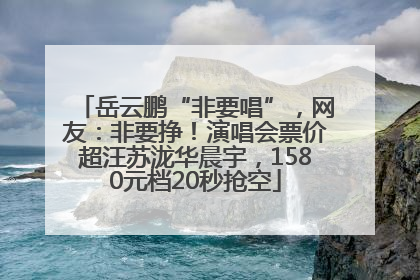 岳云鹏“非要唱”，网友：非要挣！演唱会票价超汪苏泷华晨宇，1580元档20秒抢空