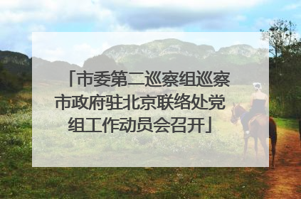 市委第二巡察组巡察市政府驻北京联络处党组工作动员会召开
