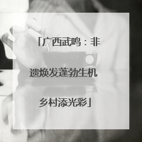 广西武鸣：非遗焕发蓬勃生机 乡村添光彩