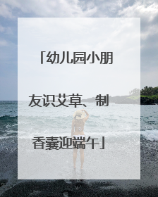幼儿园小朋友识艾草、制香囊迎端午