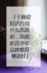 干燥皮肤适合用什么洗面奶，洗面奶青少年品牌推荐哪款好