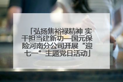 弘扬焦裕禄精神 实干担当建新功—国元保险河南分公司开展“迎七一”主题党日活动