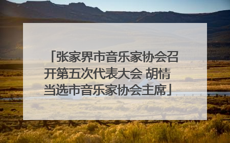 张家界市音乐家协会召开第五次代表大会 胡情当选市音乐家协会主席