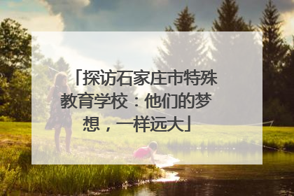 探访石家庄市特殊教育学校：他们的梦想，一样远大