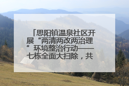 思阳镇温泉社区开展“两清两改两治理”环境整治行动——七栋全面大扫除，共建洁净家园