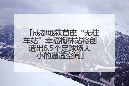 成都地铁首座“无柱车站”幸福梅林站将创造出6.5个足球场大小的通透空间