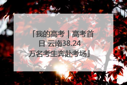 我的高考｜高考首日 云南38.24万名考生奔赴考场