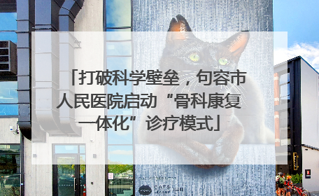 打破科学壁垒，句容市人民医院启动“骨科康复一体化”诊疗模式