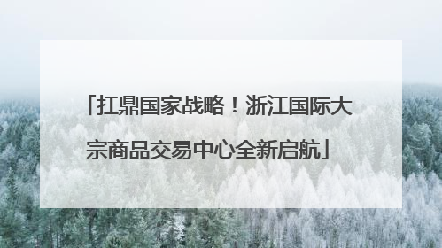 扛鼎国家战略！浙江国际大宗商品交易中心全新启航