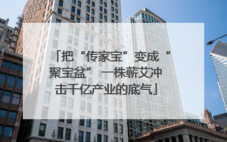 把“传家宝”变成“聚宝盆” 一株蕲艾冲击千亿产业的底气
