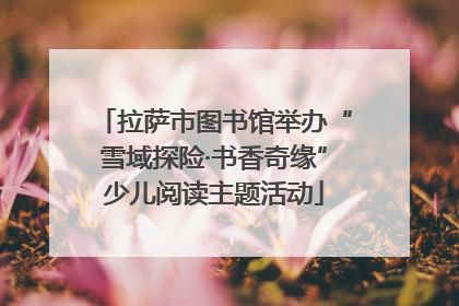 拉萨市图书馆举办“雪域探险·书香奇缘”少儿阅读主题活动